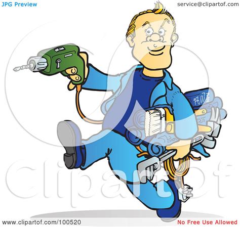 Royalty Free Rf Clipart Illustration Of A Blond Handy