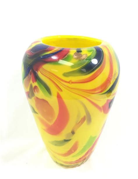 Sold Price Vintage Murano Multi Color Swirl Vase November 5 0115 6