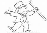 Monopoly Uncle Pennybags Drawingtutorials101 sketch template