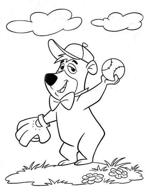 yogi bear boo boo bear coloring pages   kids printable