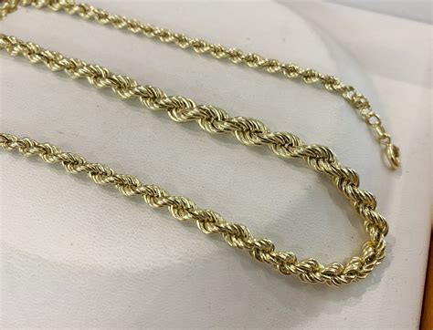 prachtige gouden ketting gevlochten koord rope schakel   gram kleen edelmetalen