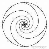 Pages Mandala Golden Spirale Templates Colorare Fibonacci Brushes Vorlagen Spirali Mandalas Spiralen sketch template