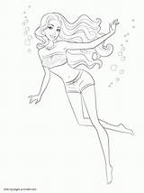 Barbie Mermaid Pages Coloring Tale Colouring Printable Print Girls sketch template