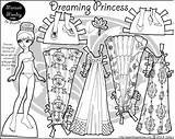 Paper Doll Princess Dolls Marisole Dreaming Coloring Monday Printable Paperthinpersonas Print Monica Friends Pages Click Clothes Pdf Bw sketch template