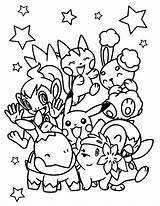 Pokemon Coloring Characters Pages sketch template