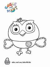 Hoot Giggle Coloring Abc4kids Colour Print Pages Hootabelle Kids Birthday Designlooter Abc Au sketch template