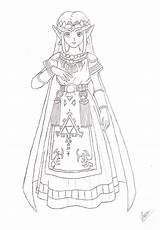Zelda Triforce Hyrule Lana sketch template