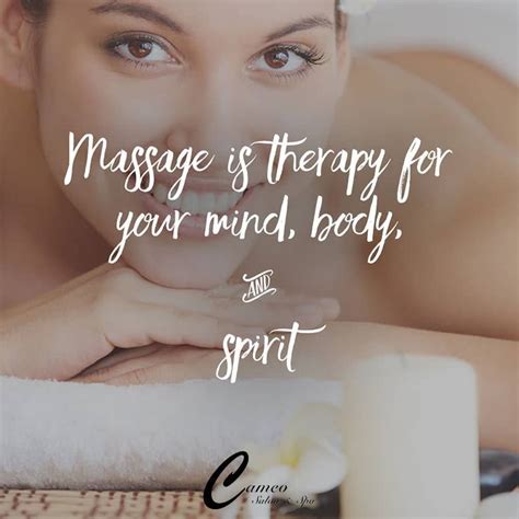 massage is therapy for your mind body and spirit