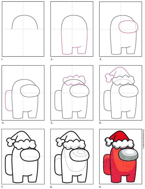draw   santa art projects  kids easy doodles