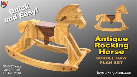 wood toy plan heirloom rocking horse wood toys plans