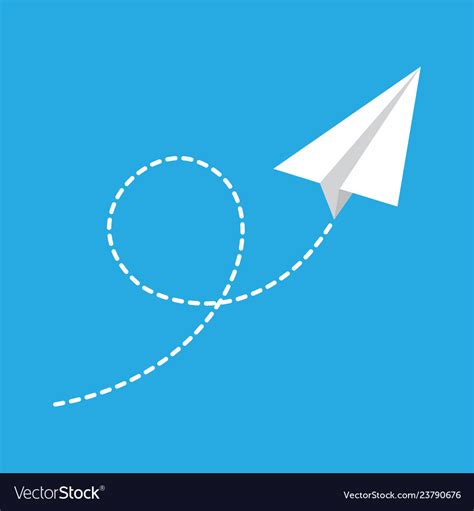 paper plane flying royalty  vector image vectorstock