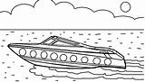 Boat Coloring Pages Speed Drawing Printable Kids Police Boats Cool2bkids Print Template Drawings Book Rescue Templates sketch template