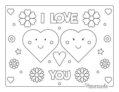 love  heart coloring pages