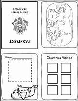 Passport Passports Worksheets Templates Geography Theme sketch template