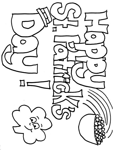 st patricks day printable coloring pages