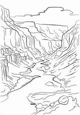 Canyon Grand Coloring Pages Printable Color Crafts Kids Mountains Drawing Drawings Canyons Adult Cartoons Painting Bible sketch template