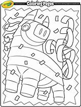 Mayo Coloring Cinco Crayola Pages Print Piñata sketch template