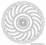 Coloring Pages Mandala Sun Wheel Adult sketch template