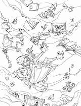 Fi Sci Coloring Pages Alice Fiction Science Hole Rabbit Falling Drawing Impact Amp Getcolorings Down Fantasy Colorings Getdrawings sketch template