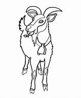 Goat Coloring Pages Herd Goats Animals Wild Color Ram Kids Cliparts Animal Draw Clipart Clip Activity Colouring Cows Library Head sketch template