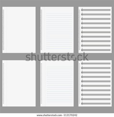 set sheets blanks sheet  notation stock vector royalty
