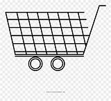 Shopping Cart Coloring Clipart Line Pinclipart sketch template