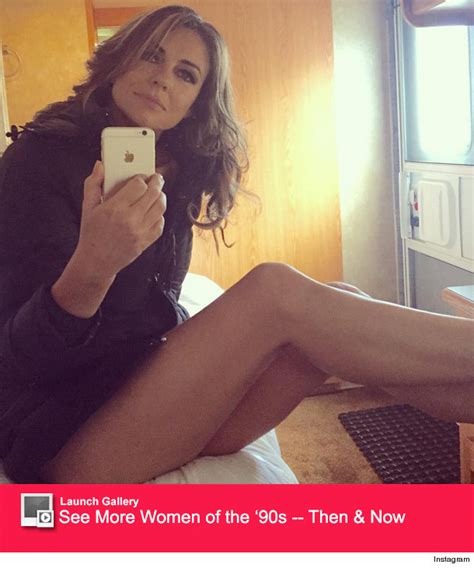 Elizabeth Hurley Posts Sexy Selfie In Just A Jacket Shows