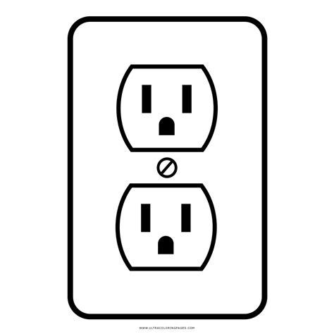 electric plug coloring page coloring pages