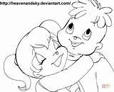 Alvin Chipmunks Coloring Pages Theodore Elly Cartoons Theo Printable sketch template