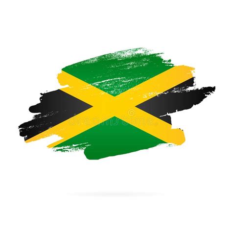 Jamaican Flag Vector Illustration On White Background Stock Vector