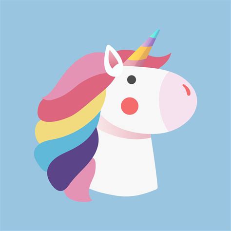 magical rainbow unicorn sticker vector   vectors clipart