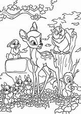 Bambi Coloring Pages Disney Kids Walt Printable Sheets Friends раскраски перейти sketch template