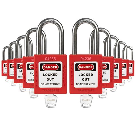 buy tradesafe lockout tagout locks set  red loto locks lockout
