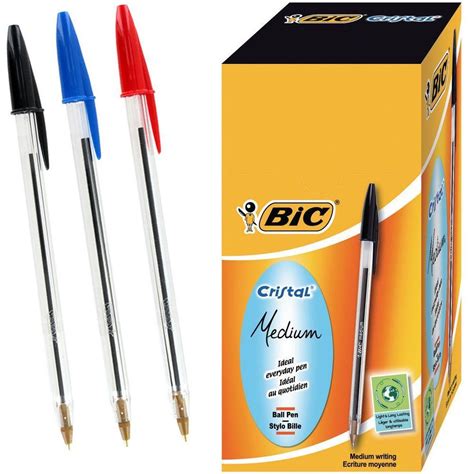 original bic cristal medium ballpoint pens ball point biros assorted
