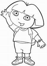 Dora Coloring Explorer Pages Cartoon Kids Print Sheets Printable Colouring Choose Board Only sketch template