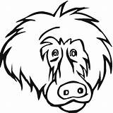 Baboon Coloring Pages Face Yellow Drawing Monkey Baboons Color Printable Print Animals Drawings Clipart Categories Kids Clipartmag Getdrawings sketch template