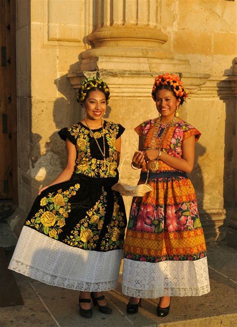 Sunset Women Oaxaca Mexico Traditional Mexican Dress Mexico Dress