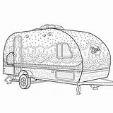 Coloring Printable Pages Camping Camper Zentangle Caravan Book Adult Colouring Sheets Colour Campers Camp Etsy Vintage Theme Dibujos Visit Drawing sketch template