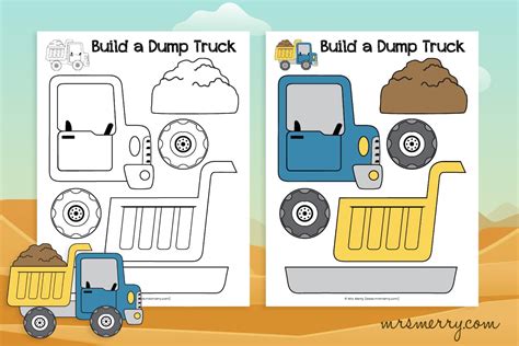 truck template printable templates