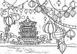 Coloring Chinese Year Pages Lanterns Kids Colouring Printable Sheets Books Visit Bestcoloringpagesforkids Spring Book sketch template