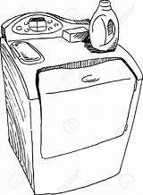 Drawing Washing Machine Dishwasher Getdrawings Cliparts Vectors Royalty Stock sketch template