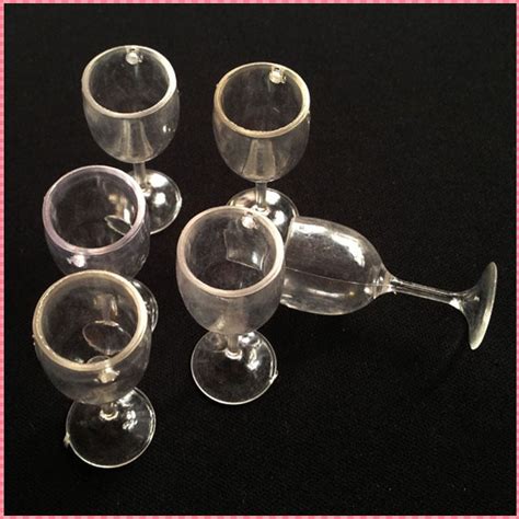 20pcs Lot Plastic Crafts Mini Fake Wine Glass Goblet Cup Home