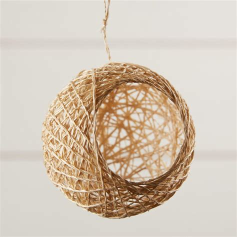 natural sinamay birds nest ball ornament spring  easter holiday