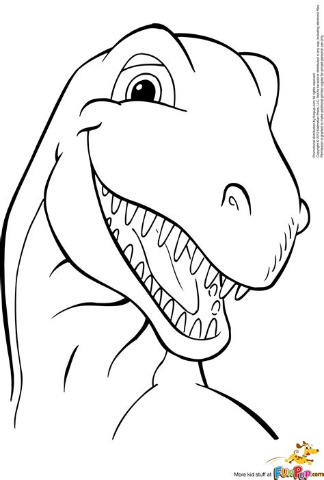 dinosaur smiling  boyama sayfalari boyama kitaplari disney