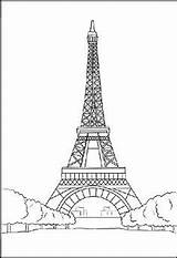 Coloring Pages Eiffelturm Frankreich Colouring Landmark Kids Malvorlage Dibujo National Print Building sketch template