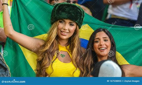 Beautiful Fan Girls From Brazil During Fifa World Cup 2018 Match Serbia
