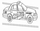 Police Car Coloring Ville Happy Color sketch template