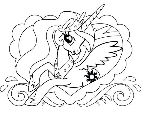princess celestia coloring pages  getdrawings