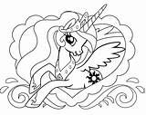 Celestia Princess Coloring Pony Little Pages Getcolorings Getdrawings Color Printable sketch template