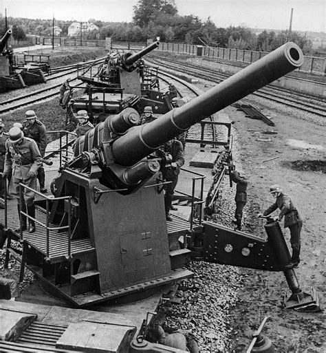 world war ii history german artillery  mm rail guns  ready